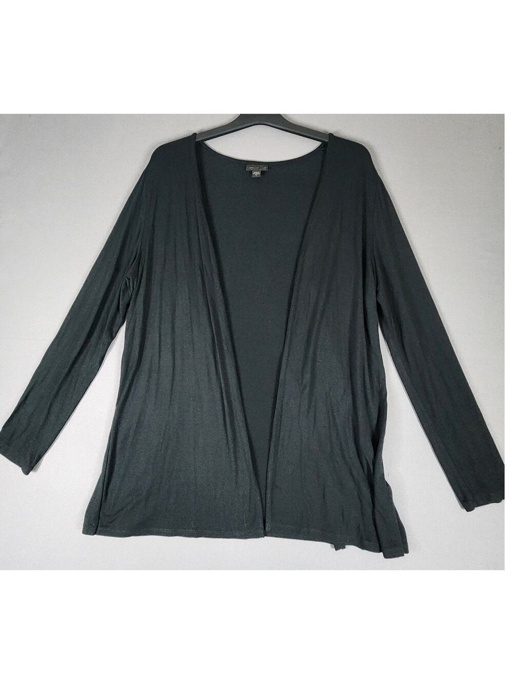 J. Jill Wearever Collection thin lightweight black open front cardigan Medium
